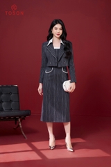 B8407K14 - Bộ vest u mì ánh kim + Đầm sát nách