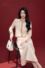 83526K14 - Vest text kẻ be kem