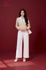 83521E14 - Vest text kem cổ phối nơ