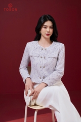82519 - Áo len, vest cổ tròn