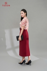 14004H35 - Áo silk họa tiết cổ đức