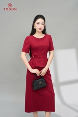 B1315 - Bộ CS xước nhật: Áo peplump + CV suông