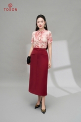 14004H35 - Áo silk họa tiết cổ đức