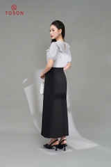 11001 - Áo chiffon xếp bèo đính hoa