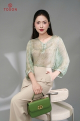 21005E35 - Quần suông be kem kéo khoá lệ