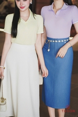 AP421- Áo polo croptop