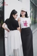 AP308 - Áo cotton trắng in hình Love