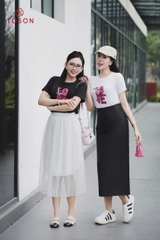 AP308 - Áo cotton trắng in hình Love