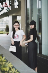 AP109 - Áo cotton in hình tròn hoa
