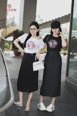 AP109 - Áo cotton in hình tròn hoa