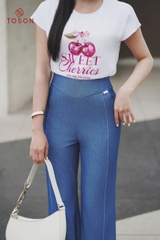 AP202 - Áo cotton vai chờm in quả cherry