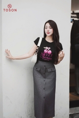 AP202 - Áo cotton vai chờm in quả cherry