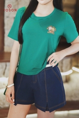 AP307 - Áo cotton croptop in hình bông hoa