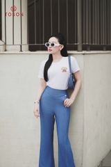 AP307 - Áo cotton croptop in hình bông hoa