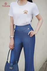 AP307 - Áo cotton croptop in hình bông hoa