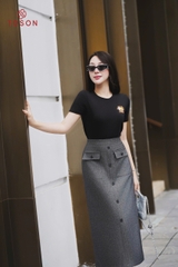 AP307 - Áo cotton croptop in hình bông hoa