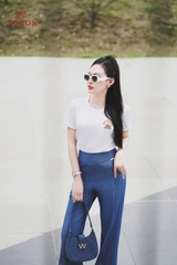 AP307 - Áo cotton croptop in hình bông hoa