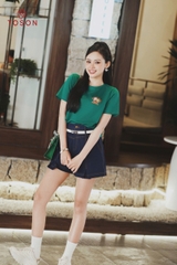 AP307 - Áo cotton croptop in hình bông hoa