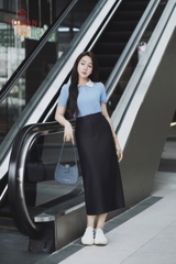 AP433 - Áo polo suông cổ sen phối - cotton