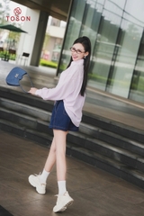 11013K95 - Áo sơ mi cổ đức thô kẻ hồng