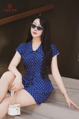 JBQ14J05 - Bộ demin bò chấm bi: Áo + Quần short (Limitted)