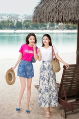 AP302 - Áo cotton croptop ép chữ decan