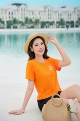 AP356 - Áo cotton croptop ngực in hoa nhỏ