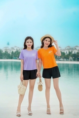 AP356 - Áo cotton croptop ngực in hoa nhỏ