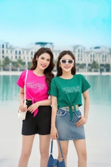 AP208 - Áo cotton trắng buộc nơ gấu