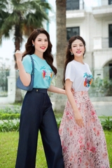 33018H95 - Chân váy hoa xòe nhún