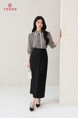 31018B35 - Chân váy A dài, nẹp định cúc TT