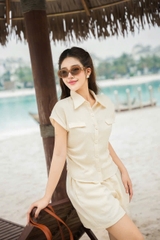 B1210 - Bộ đũi: Áo nhún sườn + Q short