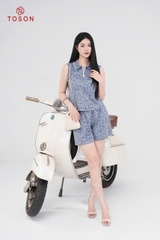 B1215X65 - Bộ cotton bò chữ: Áo sát nách + Q short