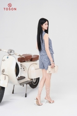 B1215X65 - Bộ cotton bò chữ: Áo sát nách + Q short