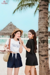 27006T05 - Quần soóc xanh than bò demin