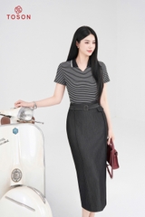 AP642 - Áo cotton kẻ cổ polo V