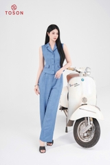 B1211 - Bộ đũi: Gile + Quần suông