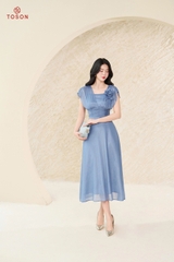 44046 - Đầm xòe tơ đính hoa T.Trí