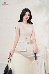 B1213E95 - Bộ đũi kem đốm: Gile dài + Q suông