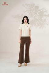 AP405 - Áo cotton be cổ polo in hình trái tim
