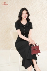 B1325 - Bộ đũi trắng: Áo cổ sam + CV xoè