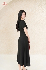 B1325 - Bộ đũi trắng: Áo cổ sam + CV xoè