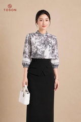 11134 - Áo tay lỡ, linen in họa tiết