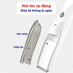 Tông đơ cắt tóc cho bé cực êm khi bé ngủ có hút tóc BBShine, Tăng đơ cắt tóc cho bé cao cấp Misuta chống nước – DT004