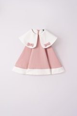 Váy bé gái 8-30kg tông màu hồng pastel xinh xắn BBShine, Đầm bé gái đính nơ phong cách tiểu thư đáng yêu - D115