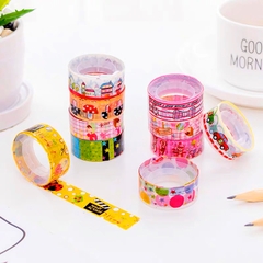 Washi tape trang trí đủ họa tiết BBShine, Set 10 băng keo washi nhiều màu sắc đáng yêu - H023