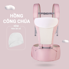 Địu em bé, địu cho bé 0-2 tuổi chống gù đa năng nhiều tư thế có ghế vải lưới thoáng mát cho bé BBShine – SS013