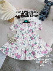 Váy bé gái 10-29kg họa tiết hoa hồng xinh xắn BBShine, Đầm bé gái dáng babydoll xòe siêu đáng yêu - D105