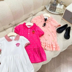 Váy bé gái 10-29kg kiểu dáng polo phong cách Hàn Quốc BBShine, Đầm bé gái phối chân váy đuôi cá xòe xinh yêu - D114