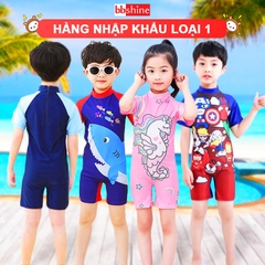 Đồ bơi cho bé gái và bé trai 5-10 tuổi nhập khẩu cao cấp họa tiết hoạt hình BBShine, Đồ bơi liền thân cho bé nhiều màu sắc đáng yêu – DB013